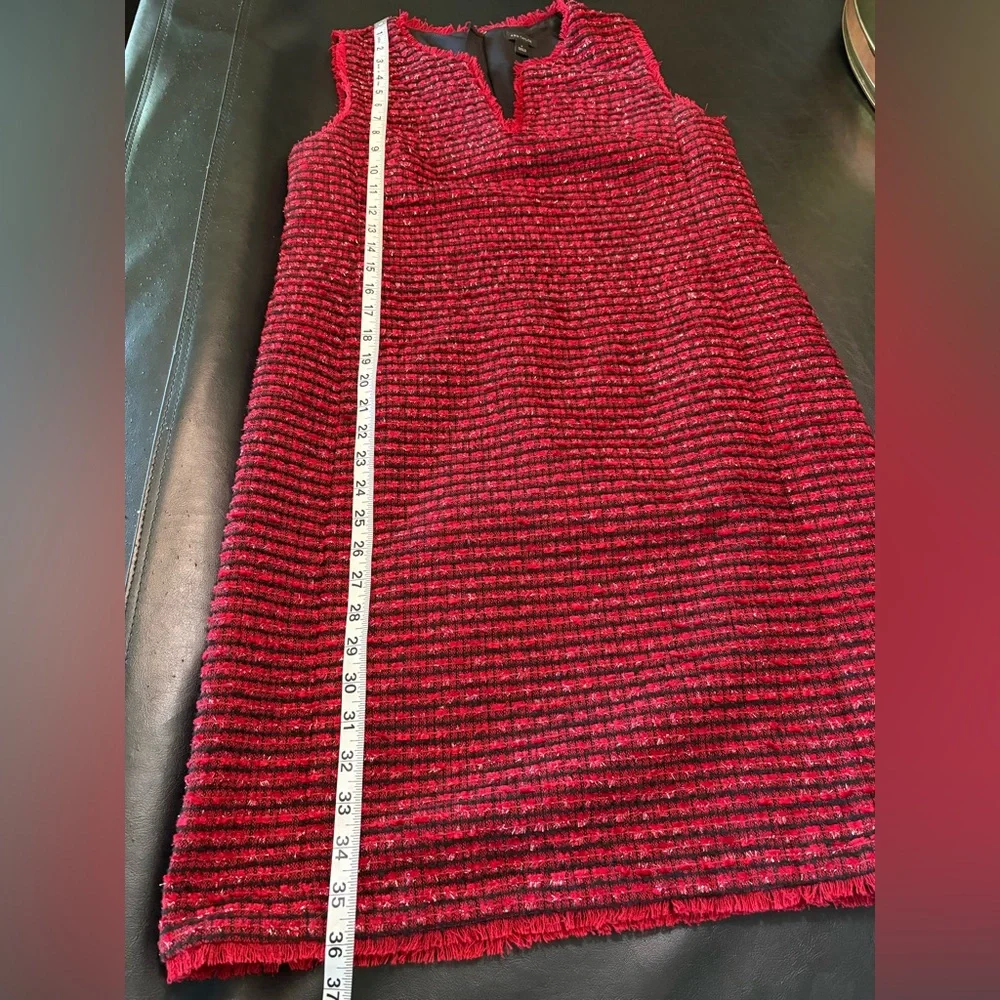 Ann Taylor Textured Red Midi Dress - Picture 14 of 15